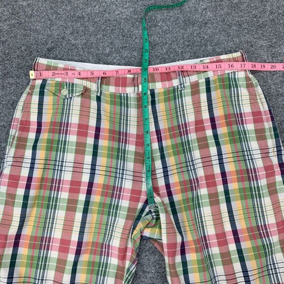 Polo Ralph Lauren Sportswear Shorts Mens 36 Colorful Plaid Cotton Flat Front - Picture 5 of 14